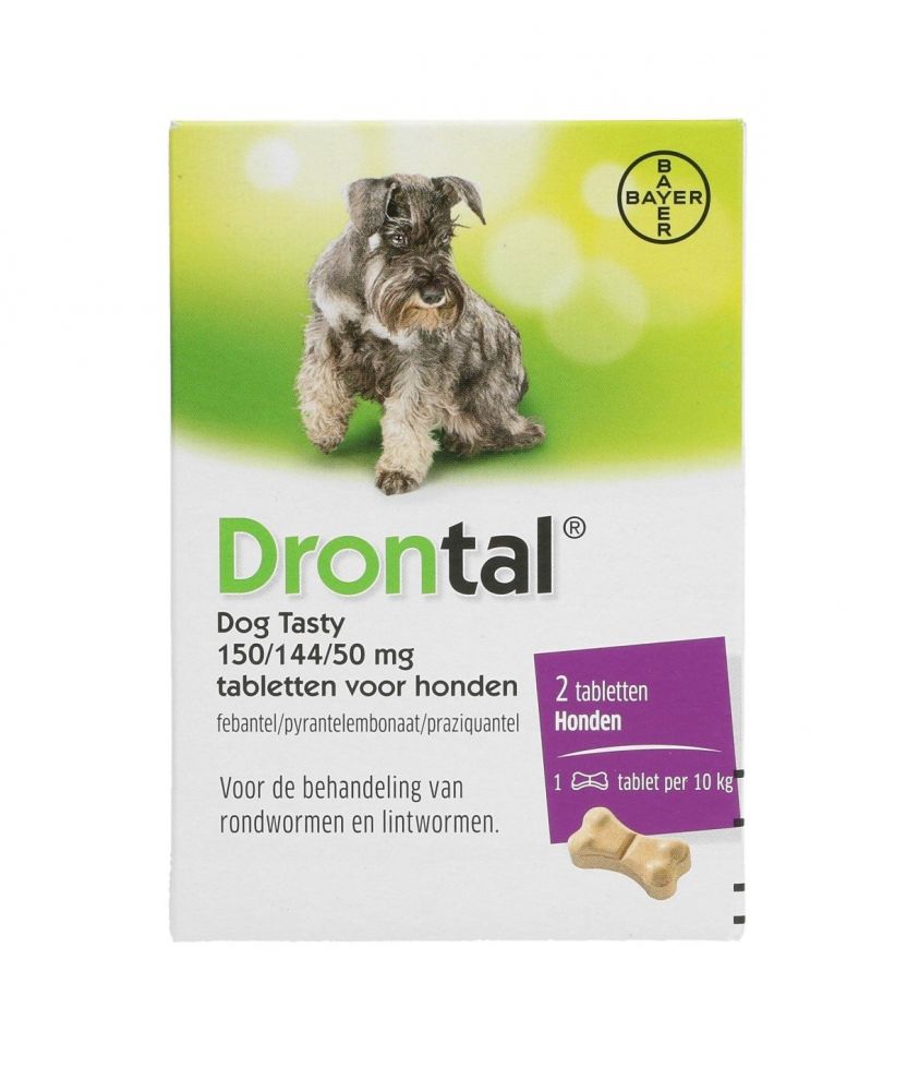 Bayer Drontal Dog Flavour 150/144/50 mg Apaļtārpu Un Lenteņu Invāziju